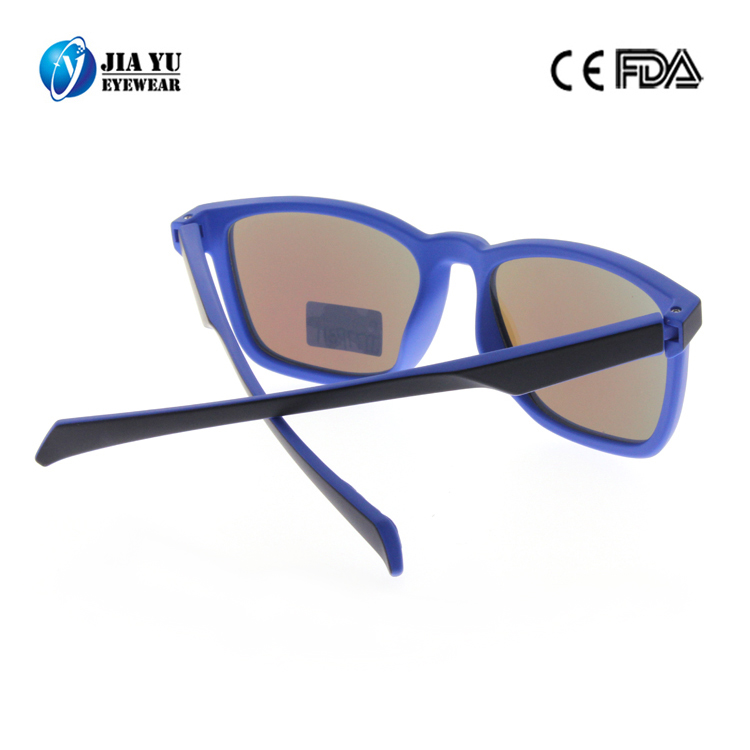 Double Injection Plastic Uv400 Protection Mirror Lens Polarized Sunglasses Men Jiayu 